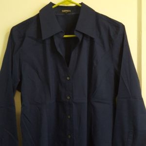 Express Royal Blue Button Down NWOT